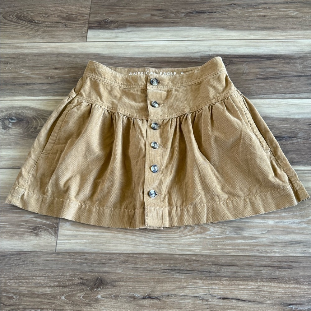 American Eagle Outfitters High Waisted Tier Mini Corduroy Skirt size 2 - Picture 3 of 6